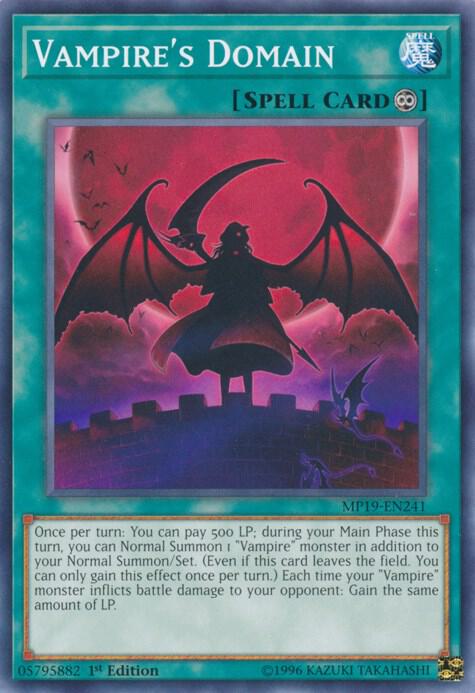 Vampire's Domain MP19-EN241 card from 2019 Gold Sarcophagus Tin Mega Pack
