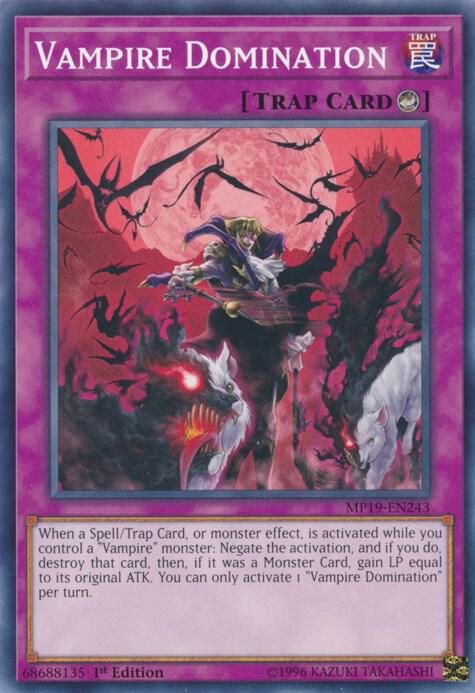 Vampire Domination MP19-EN243 card from 2019 Gold Sarcophagus Tin Mega Pack