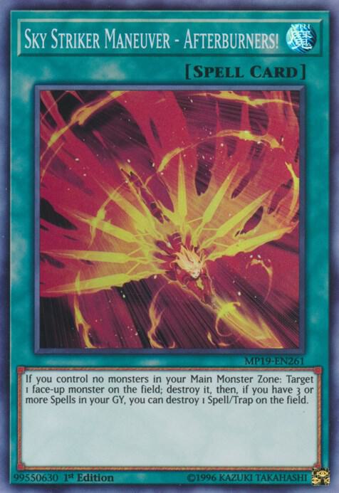 Sky Striker Maneuver - Afterburners! MP19-EN261 card from 2019 Gold Sarcophagus Tin Mega Pack