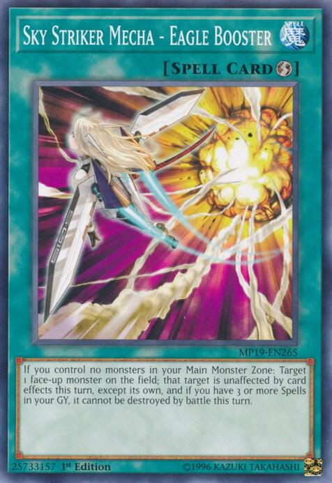 Sky Striker Mecha - Eagle Booster MP19-EN265 card from 2019 Gold Sarcophagus Tin Mega Pack
