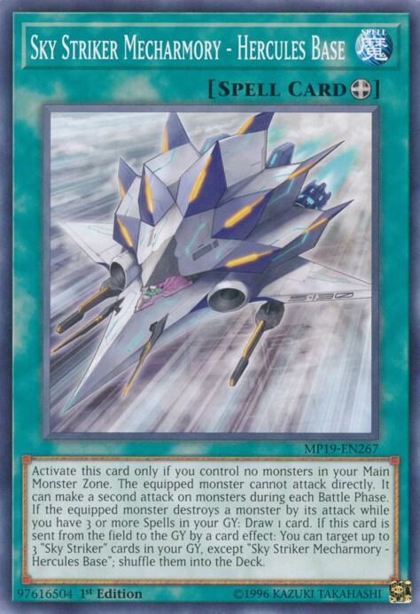 Sky Striker Mecharmory - Hercules Base MP19-EN267 card from 2019 Gold Sarcophagus Tin Mega Pack