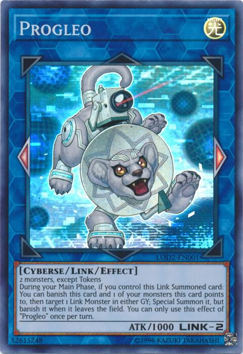 Progleo (Legacy of the Duelist: Link Evolution) LOD2-EN001 card from Yu-Gi-Oh! Video Game Promotional Cards