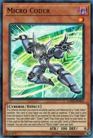 Micro Coder LOD2-EN002 card from Yu-Gi-Oh! Video Game Promotional Cards