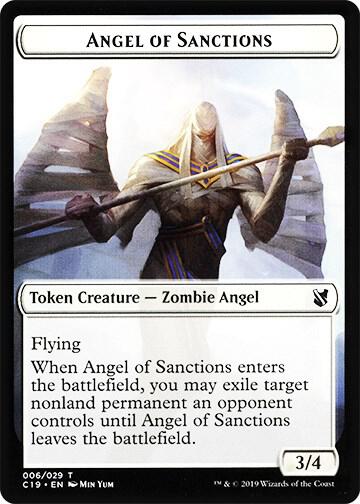 Angel of Sanctions // Horror Double-Sided Token 6 // 23 card from Commander 2019