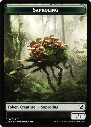 Saproling // Morph Double-Sided Token 19 // 27 card from Commander 2019