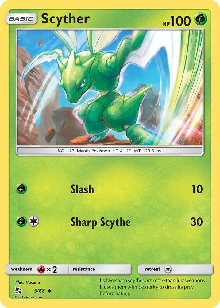 Scyther 5/68 card from Hidden Fates