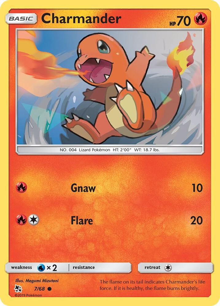Charmander 7/68 card from Hidden Fates