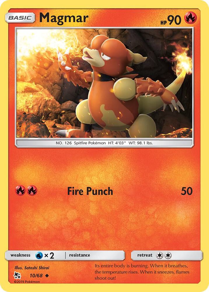Magmar 10/68 card from Hidden Fates
