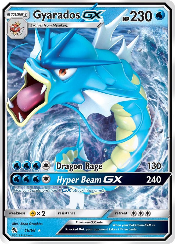 Gyarados GX 16/68 card from Hidden Fates
