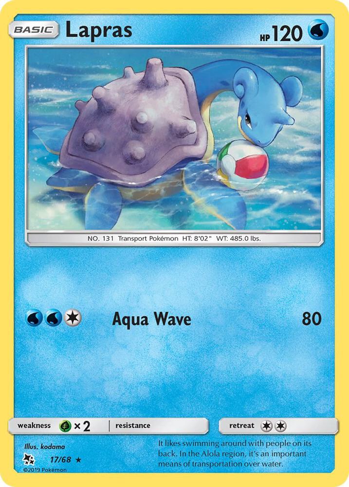 Lapras 17/68 card from Hidden Fates