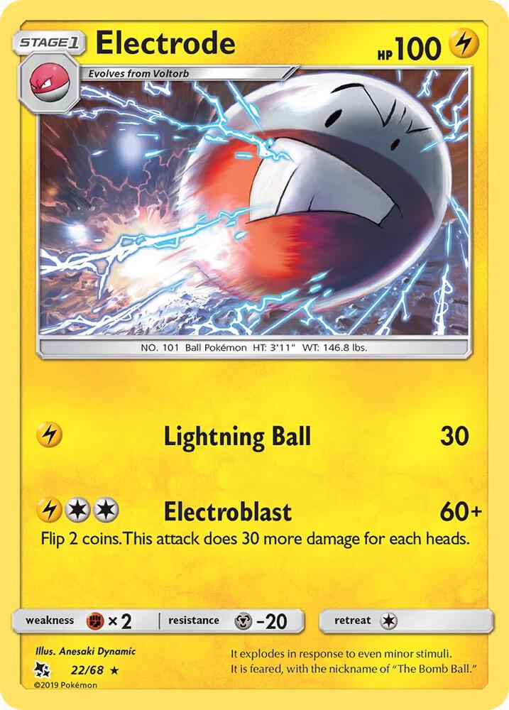Electrode 22/68 card from Hidden Fates