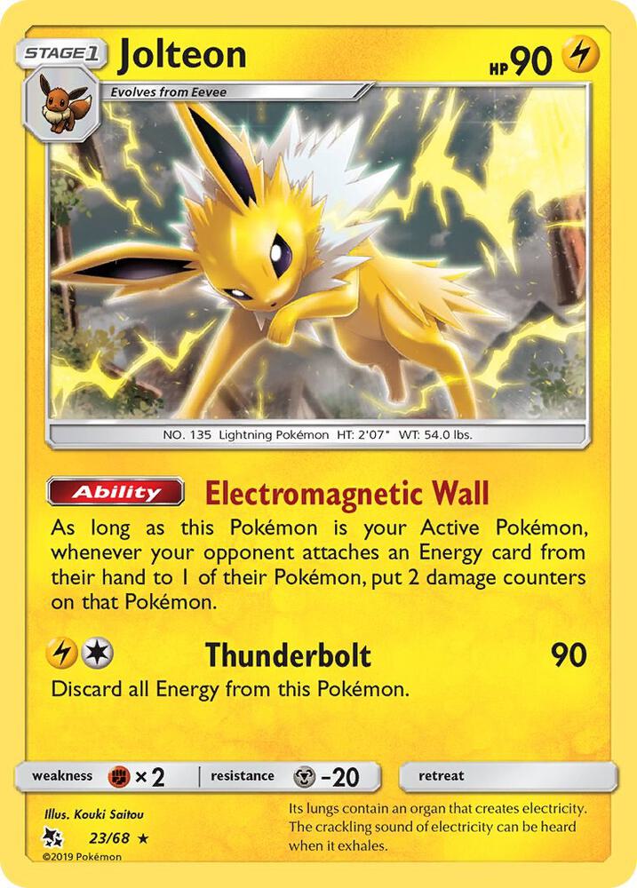 Jolteon 23/68 card from Hidden Fates
