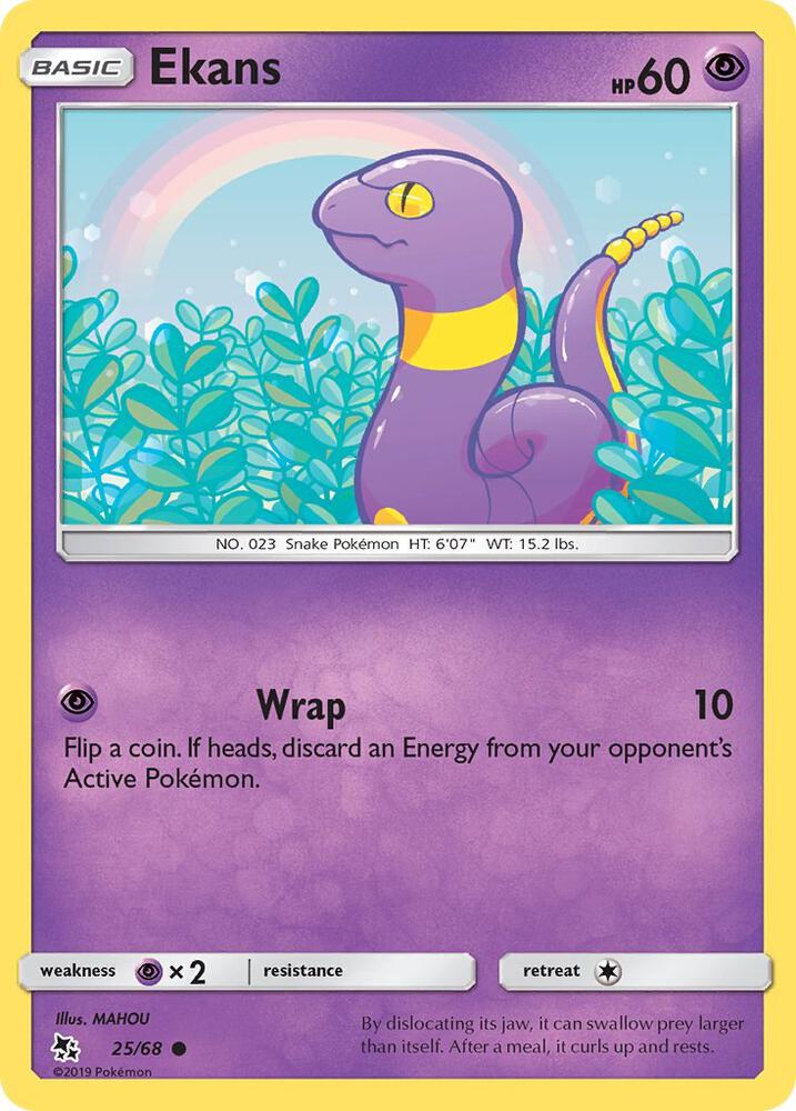 Ekans (25) 25/68 card from Hidden Fates