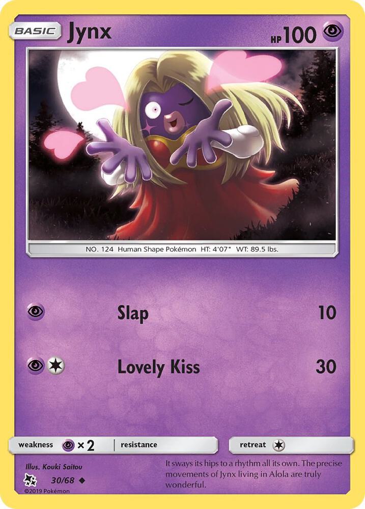 Jynx 30/68 card from Hidden Fates
