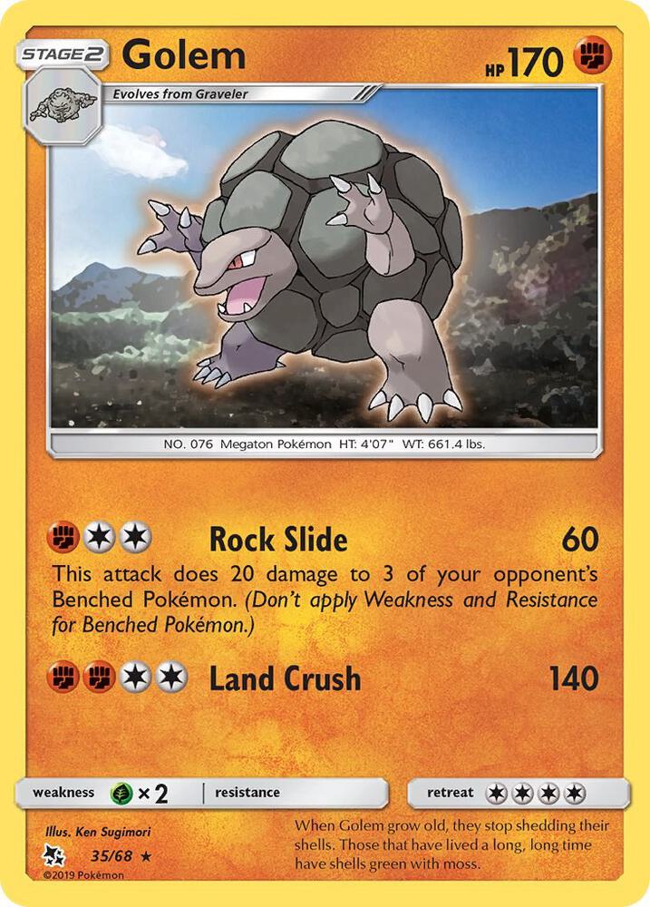 Golem 35/68 card from Hidden Fates