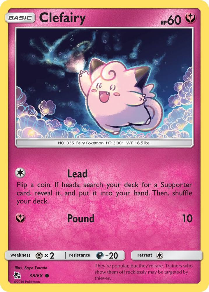 Clefairy (38) 38/68 card from Hidden Fates