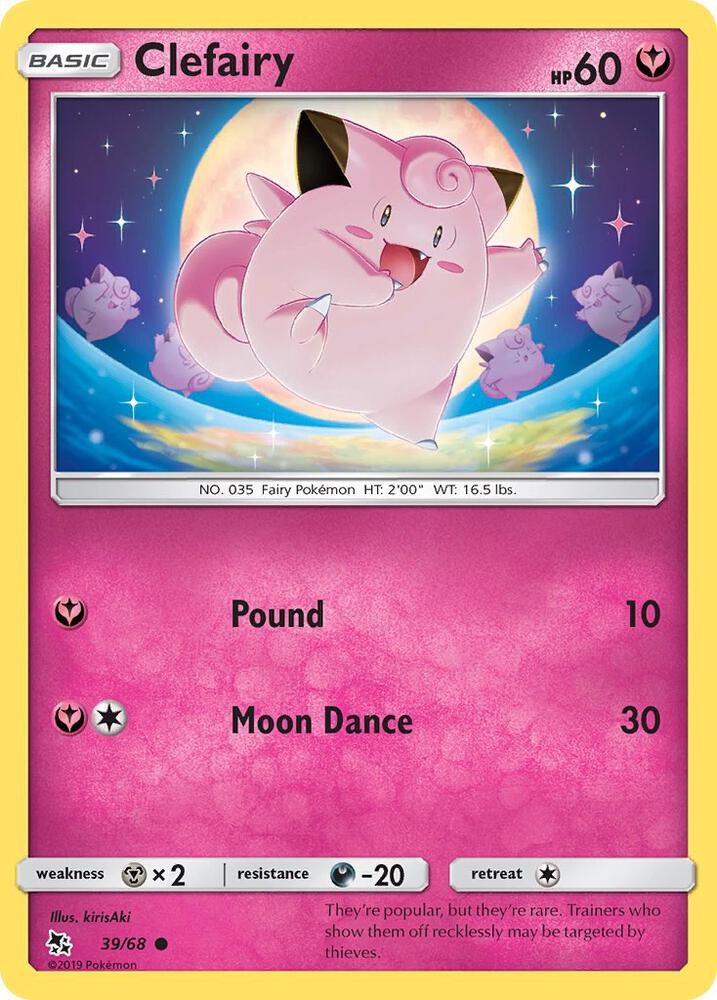 Clefairy (39) 39/68 card from Hidden Fates