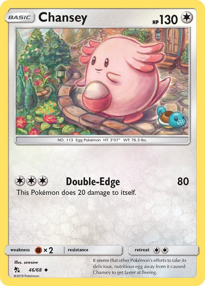 Chansey 46/68 card from Hidden Fates