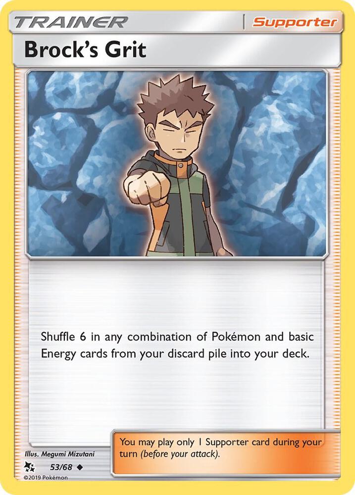Brock's Grit 53/68 card from Hidden Fates