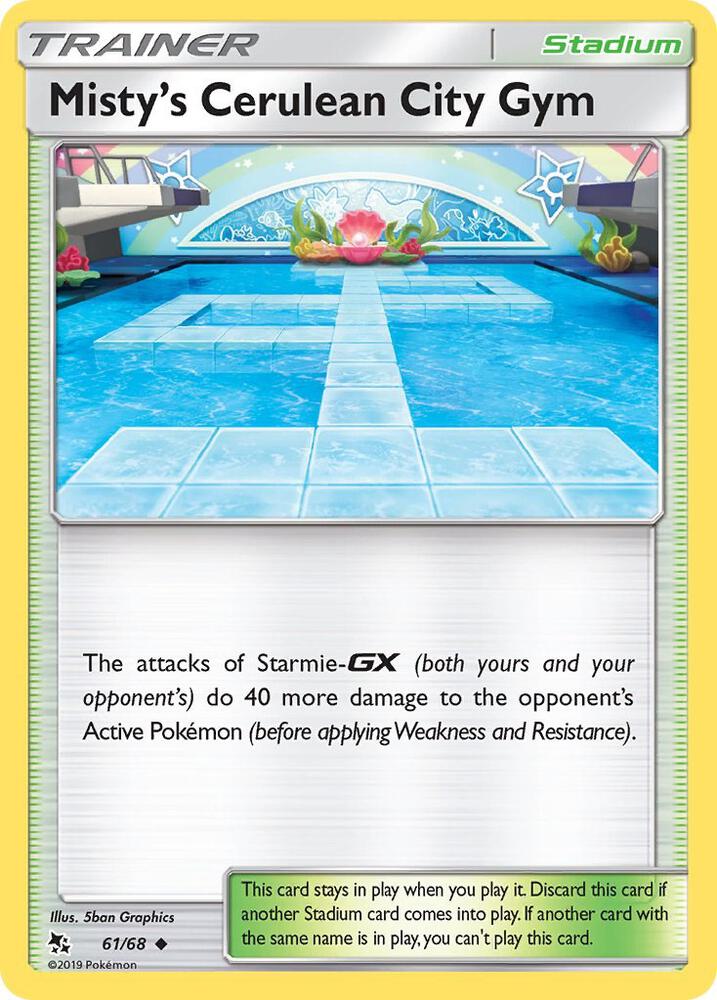 Misty's Cerulean City Gym 61/68 card from Hidden Fates