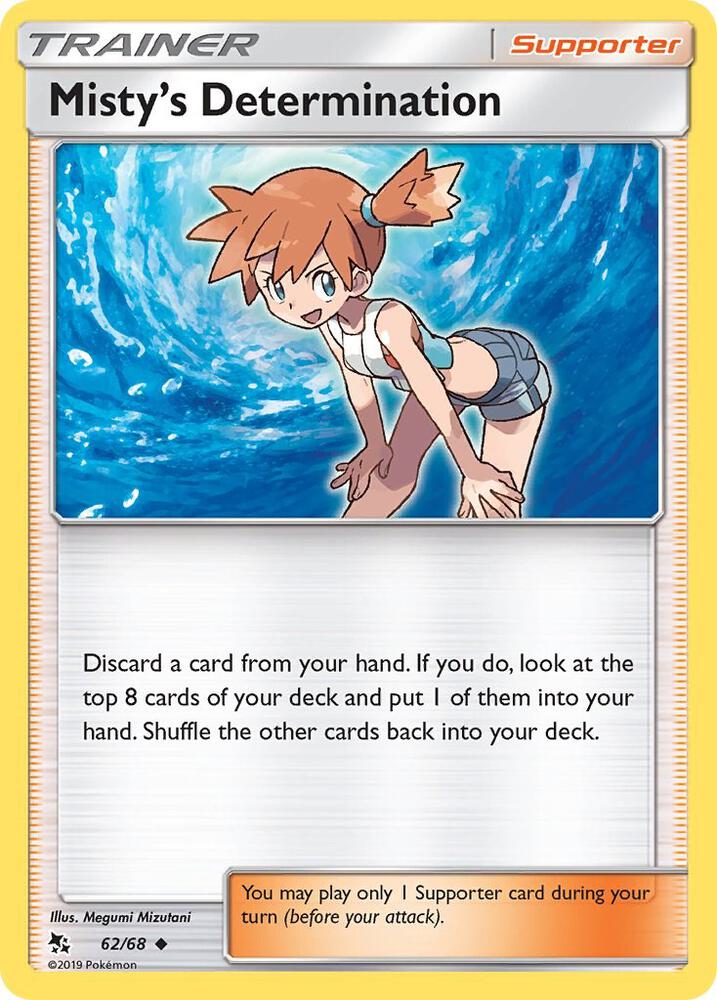 Misty's Determination 62/68 card from Hidden Fates