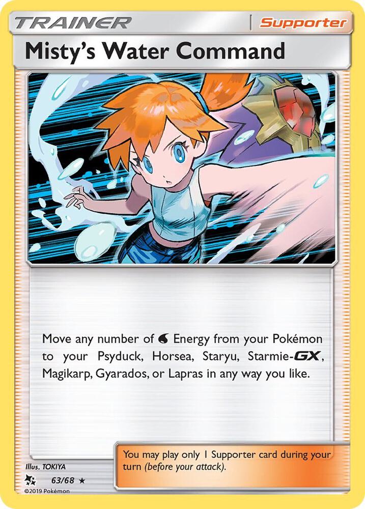 Misty's Water Command 63/68 card from Hidden Fates
