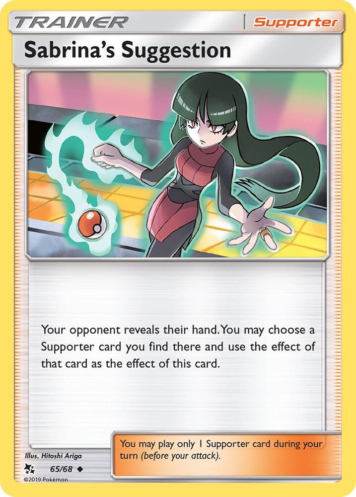 Sabrina's Suggestion 65/68 card from Hidden Fates