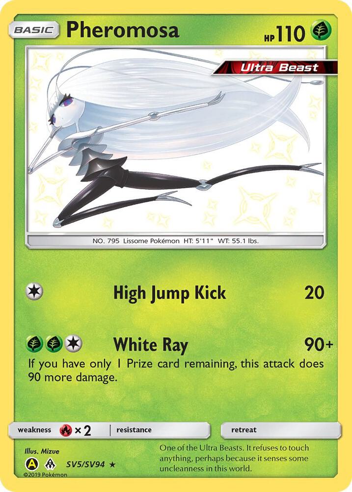 Pheromosa SV5/SV94 card from Hidden Fates: Shiny Vault