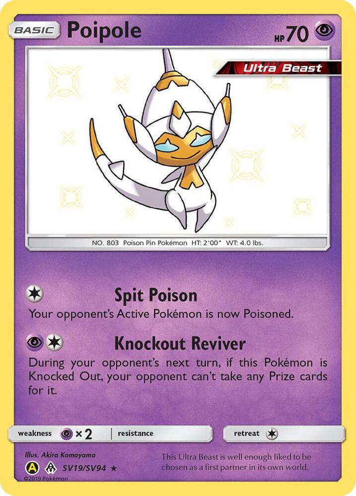 Poipole SV19/SV94 card from Hidden Fates: Shiny Vault