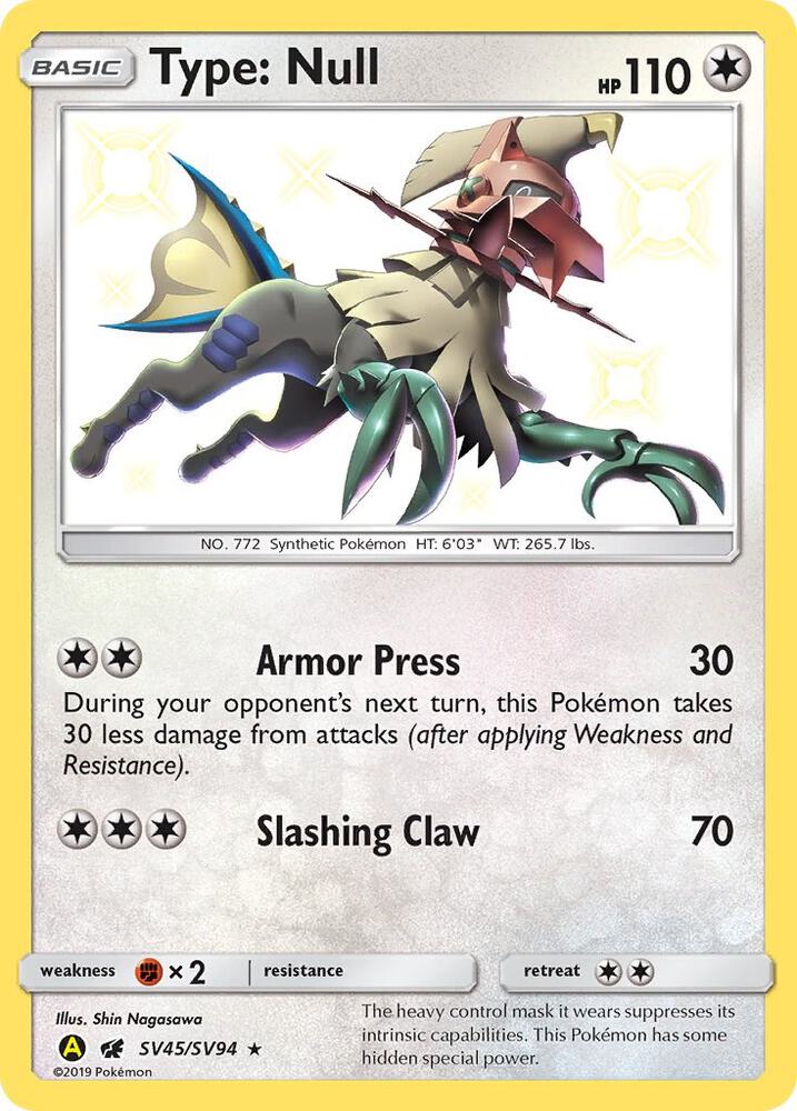 Type: Null SV45/SV94 card from Hidden Fates: Shiny Vault