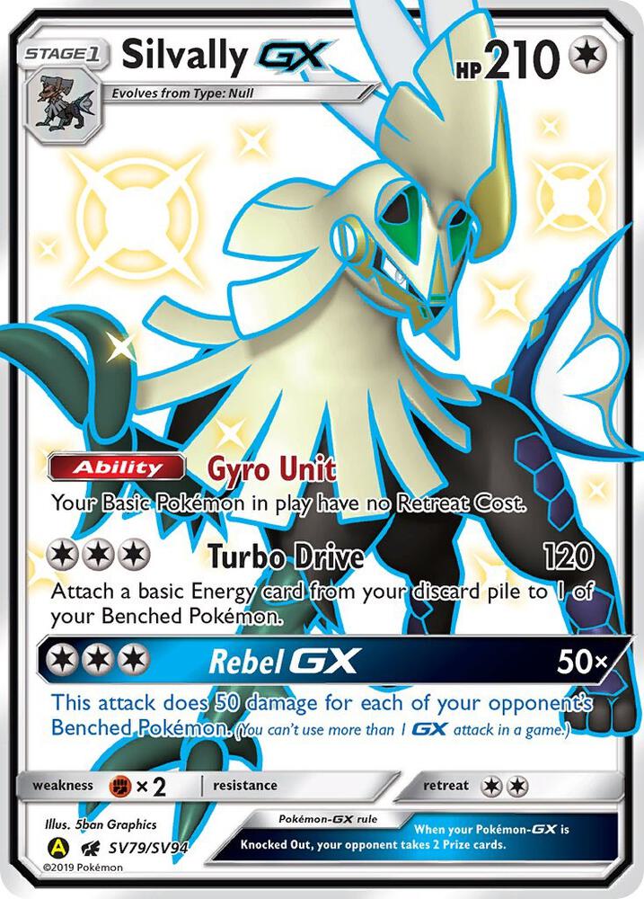 Silvally GX SV79/SV94 card from Hidden Fates: Shiny Vault