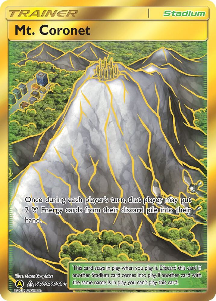 Mt. Coronet SV89/SV94 card from Hidden Fates: Shiny Vault