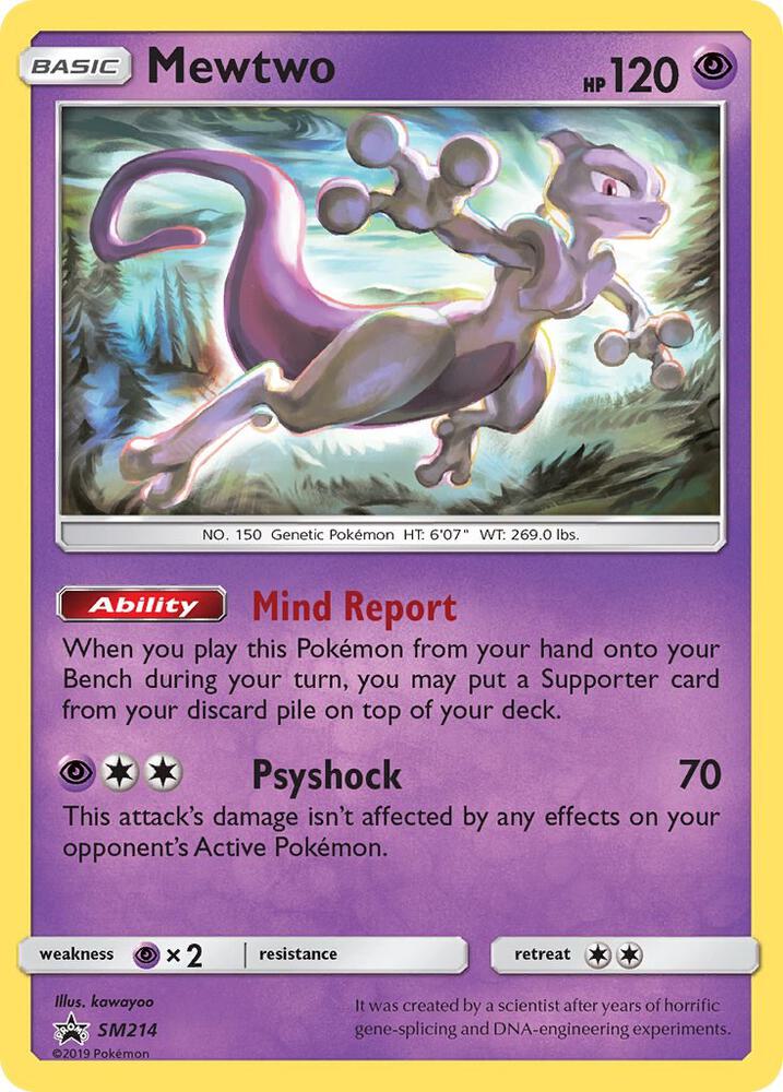 Mewtwo SM214 card from SM Promos