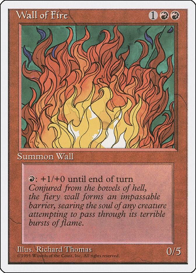 Wall of Fire card from Fourth Edition