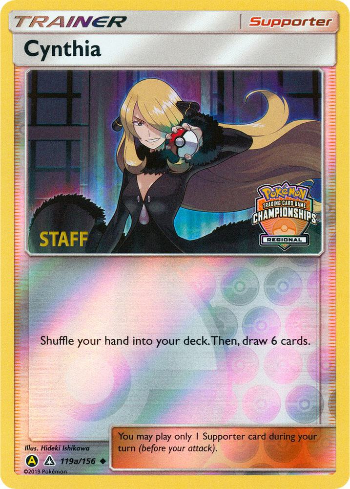 Cynthia (Regional Championships) [Staff] 119a/156 card from League & Championship Cards