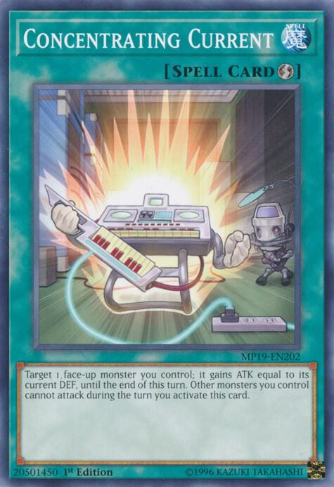 Concentrating Current MP19-EN202 card from 2019 Gold Sarcophagus Tin Mega Pack