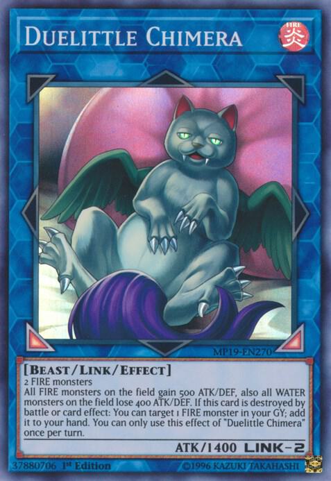 Duelittle Chimera MP19-EN270 card from 2019 Gold Sarcophagus Tin Mega Pack