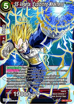 SS Vegeta, Exploiting Weakness DB1-002 card from Draft Box 04 - Dragon Brawl