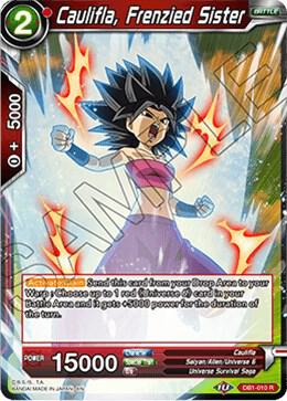 Caulifla, Frenzied Sister DB1-010 card from Draft Box 04 - Dragon Brawl