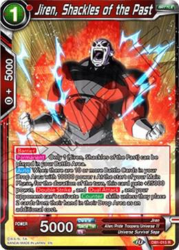Jiren, Shackles of the Past DB1-015 card from Draft Box 04 - Dragon Brawl