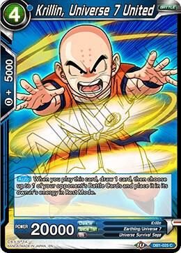 Krillin, Universe 7 United DB1-025 card from Draft Box 04 - Dragon Brawl