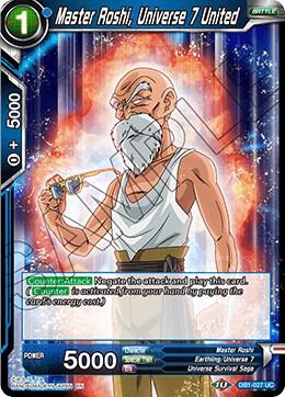 Master Roshi, Universe 7 United DB1-027 card from Draft Box 04 - Dragon Brawl