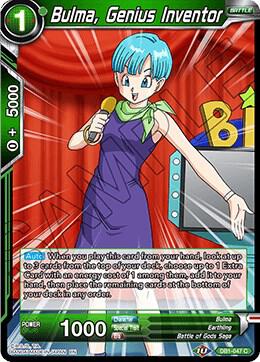 Bulma, Genius Inventor DB1-047 card from Draft Box 04 - Dragon Brawl