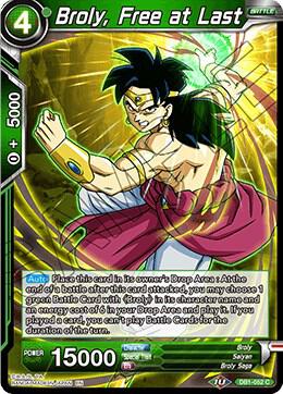 Broly, Free at Last DB1-052 card from Draft Box 04 - Dragon Brawl