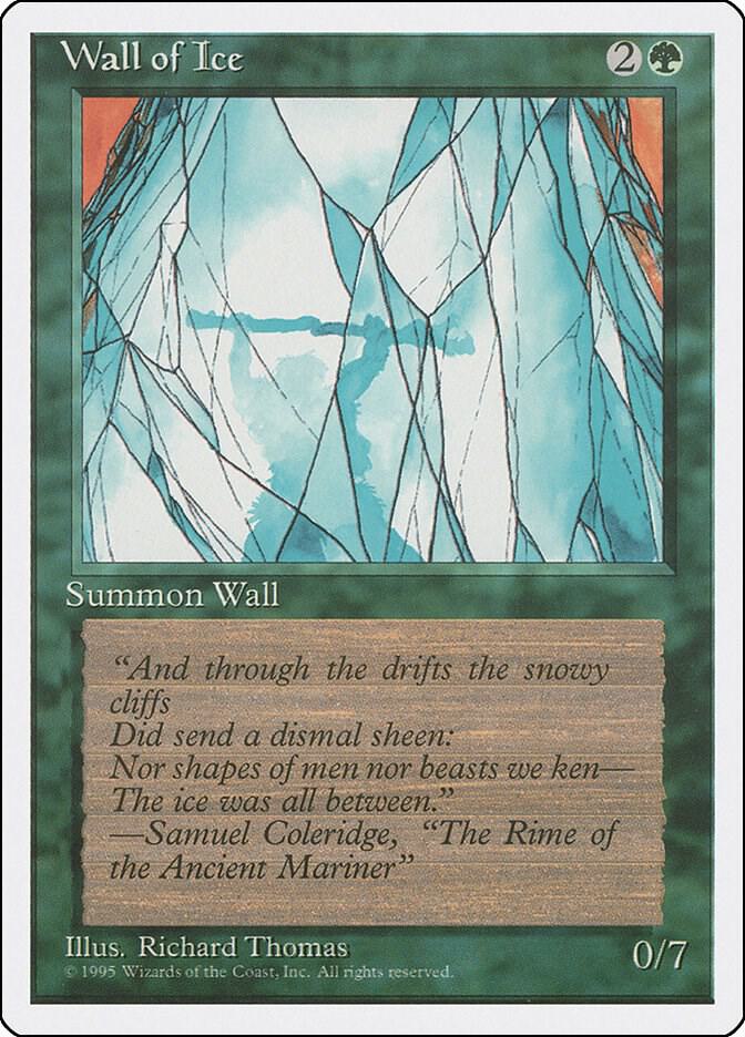 Wall of Ice card from Fourth Edition