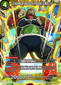 Great Ape Bardock, Raider's Warcry DB1-061 card from Draft Box 04 - Dragon Brawl