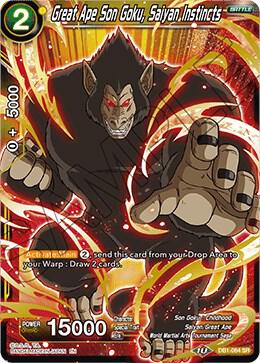 Great Ape Son Goku, Saiyan Instincts DB1-064 card from Draft Box 04 - Dragon Brawl