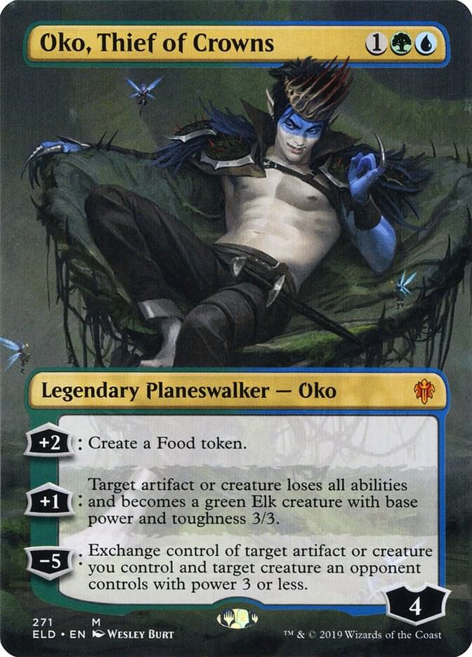 Oko, Thief of Crowns (Borderless) 271 card from Throne of Eldraine