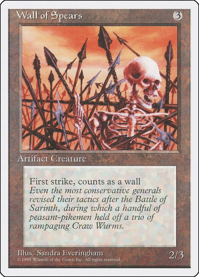 Wall of Spears card from Fourth Edition