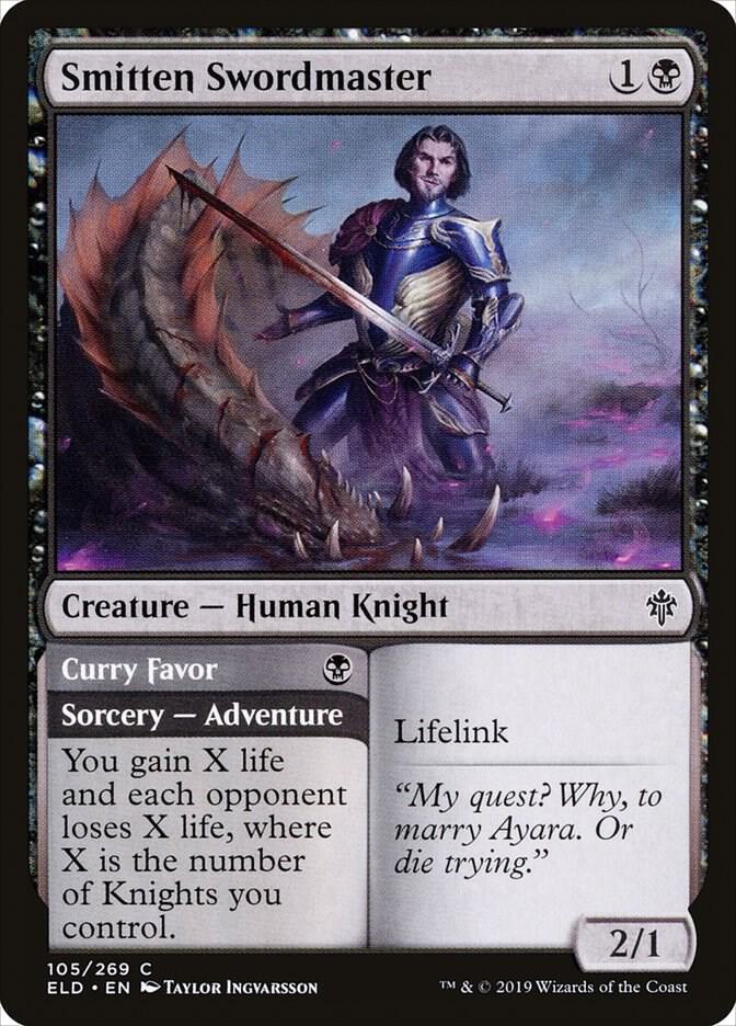 Smitten Swordmaster 105 card from Throne of Eldraine